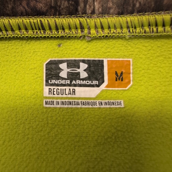 Under Armour Fleece Lined Heavy Shirt Sz Medium Camo Scent Control Mossy Oak - Picture 7 of 11